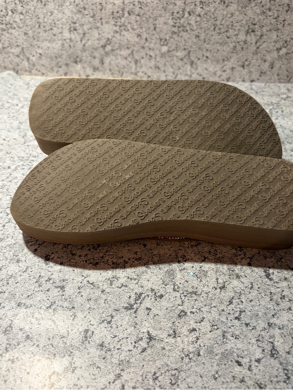 Skechers Vinyasa Glory Rhinestone Wedge Flip Flops with Yoga Foam. Ladies Size 8 - Picture 8 of 8